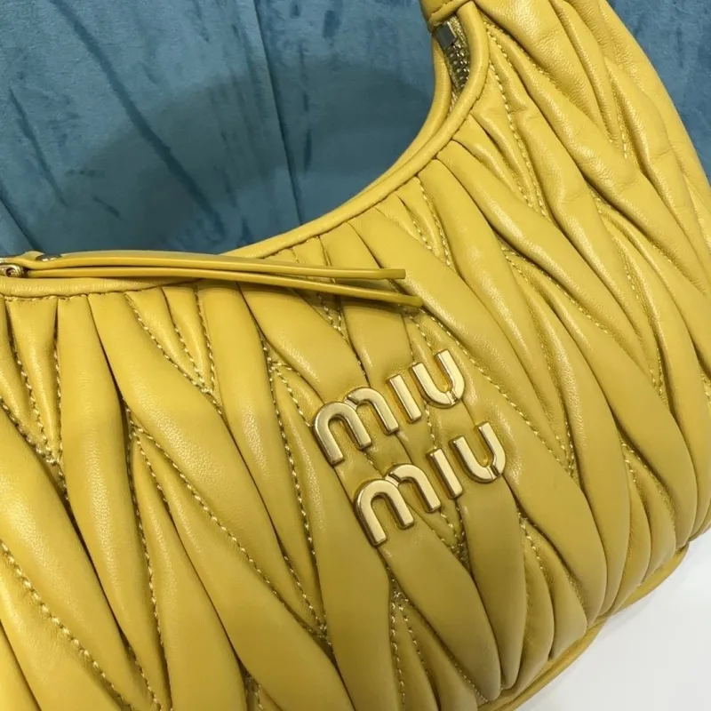 MIU MIU Yellow Top Handle Crossbody Bag 531 - Image 4