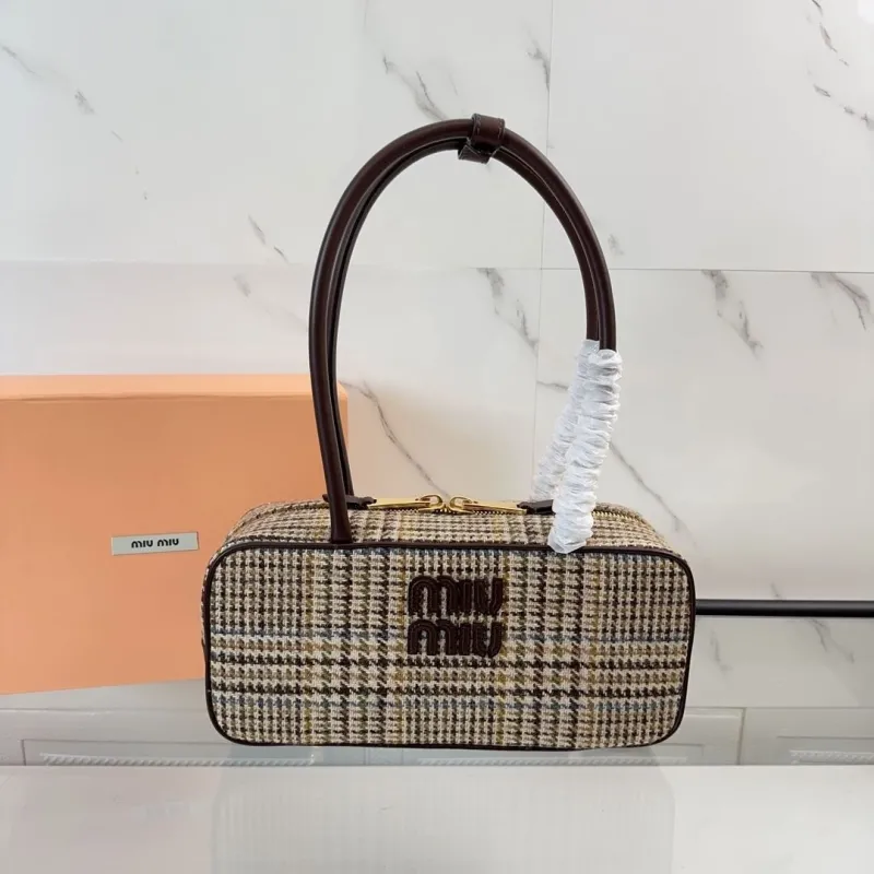 Miu Miu Houndstooth Top Handle Bag 534