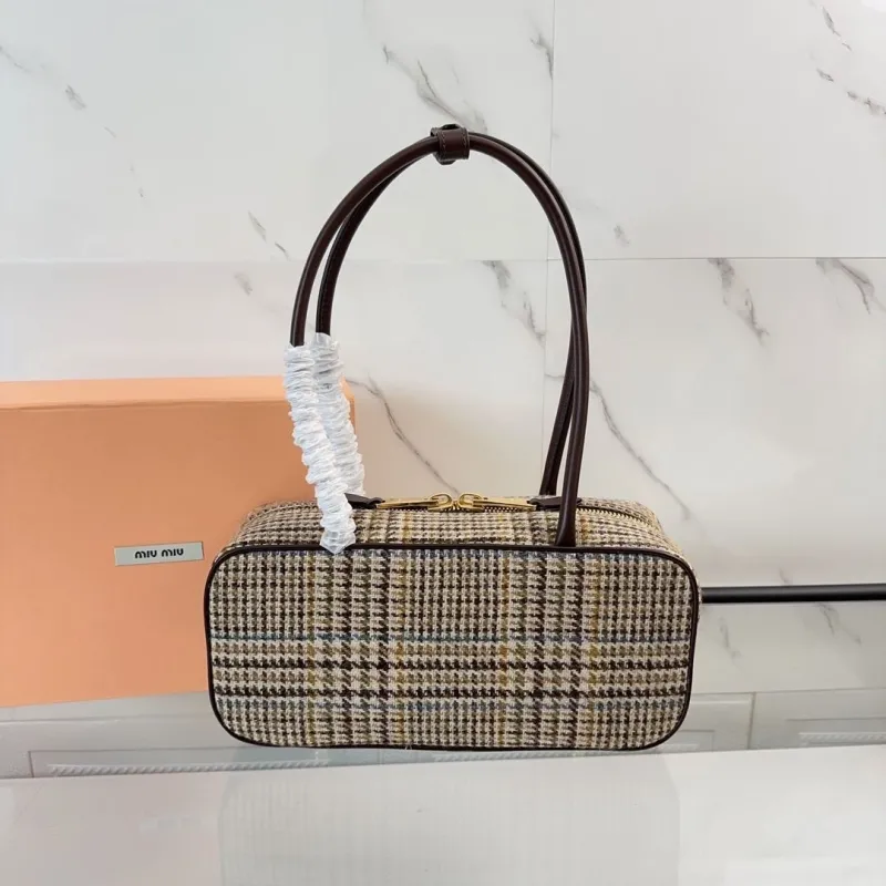 Alternative view of Miu Miu Houndstooth Top Handle Bag 534