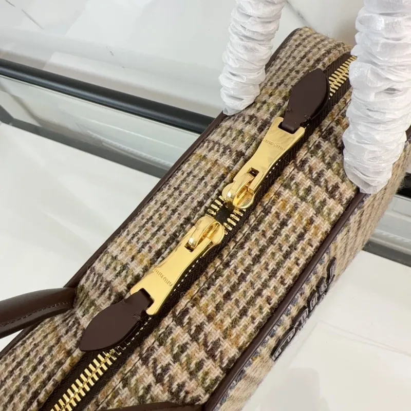 Miu Miu Houndstooth Top Handle Bag 534 - Image 6