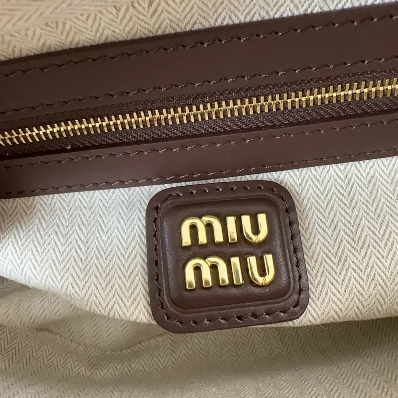 Miu Miu Brown Suede Top Handle Crossbody Bag - Image 8