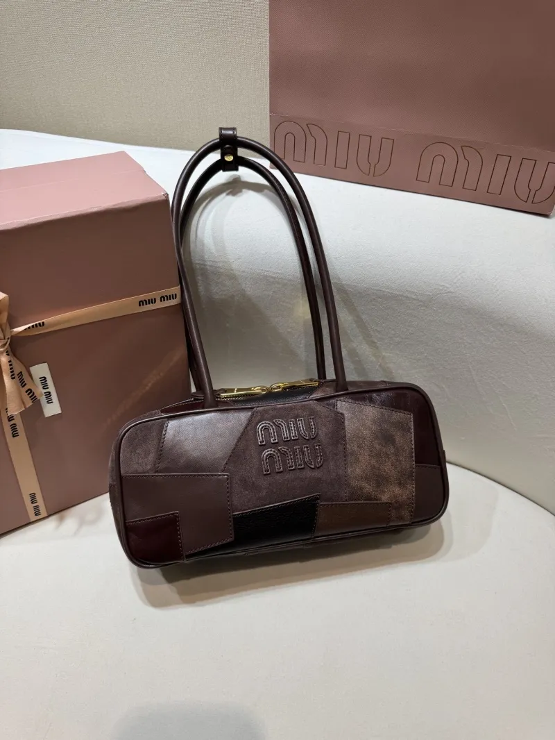 Miu Miu Brown Leather Top Handle Bag 540