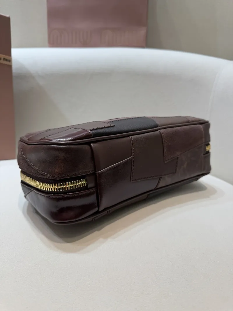 Miu Miu Brown Leather Top Handle Bag 540 - Image 5
