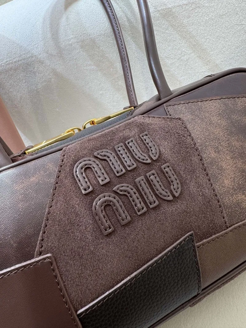 Miu Miu Brown Leather Top Handle Bag 540 - Image 6
