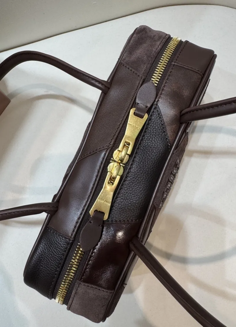 Miu Miu Brown Leather Top Handle Bag 540 - Image 7