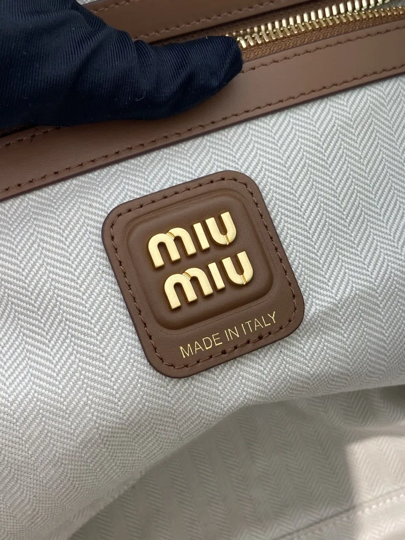 Miu Miu Brown Patchwork Top Handle Bag 541 - Image 9