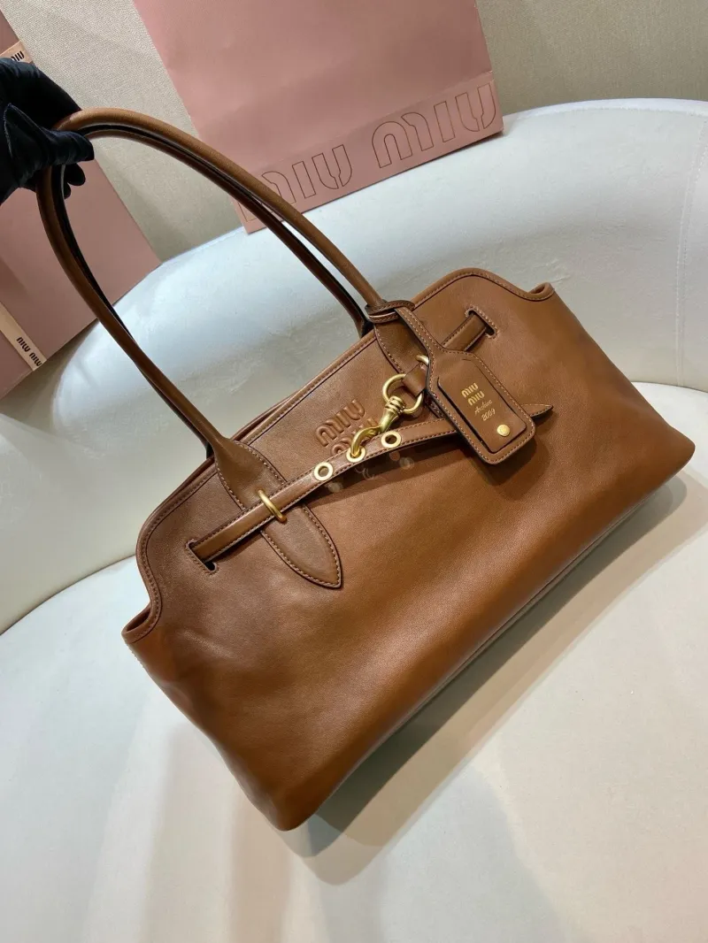 Alternative view of Miu Miu Brown Top Handle Bag 544