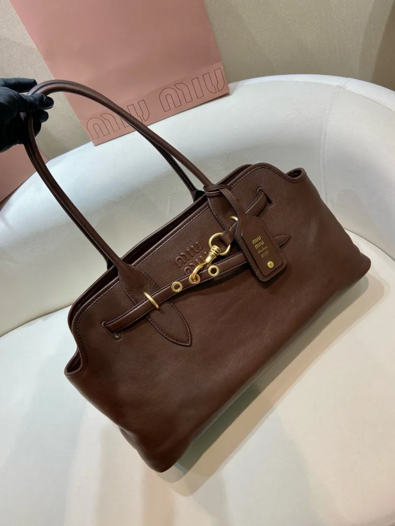 Alternative view of Miu Miu Brown Top Handle Bag 545