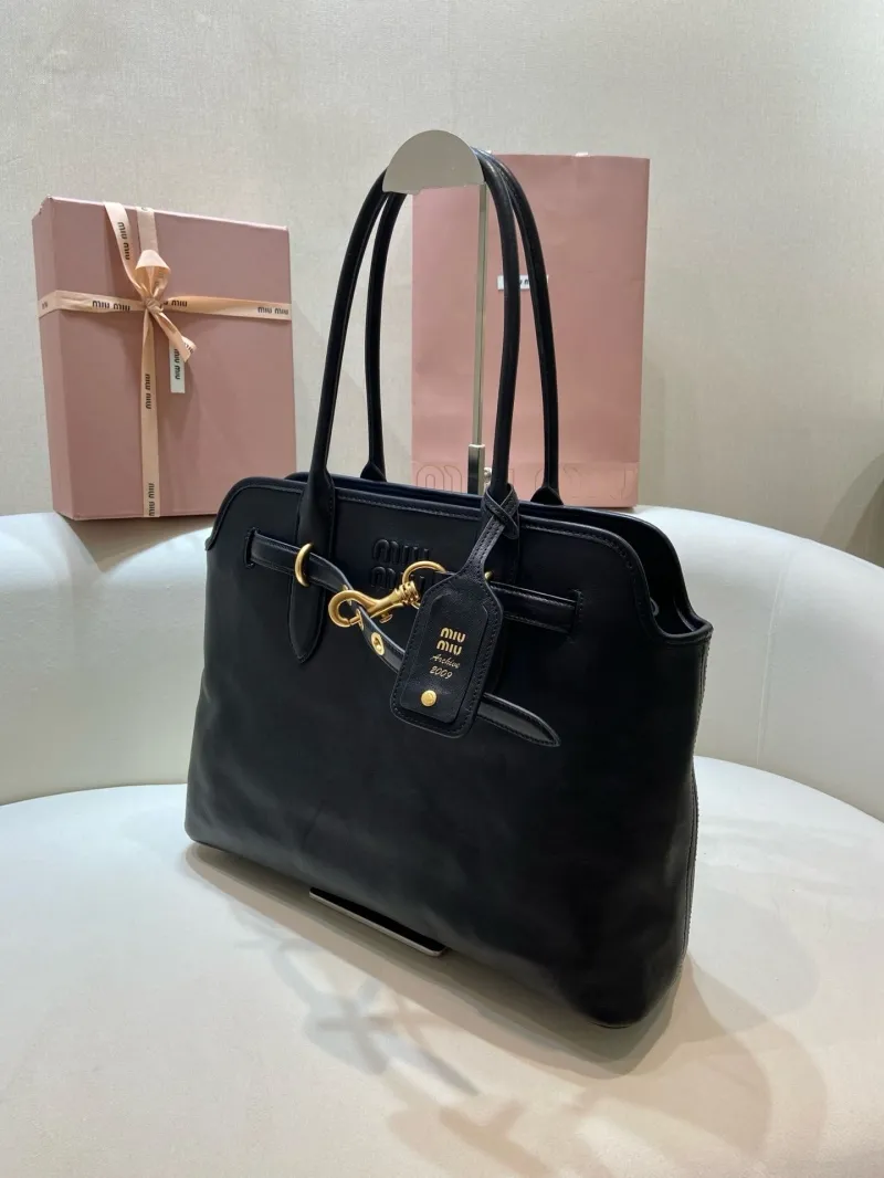 Miu Miu Black Top Handle Bag 546 - Image 3