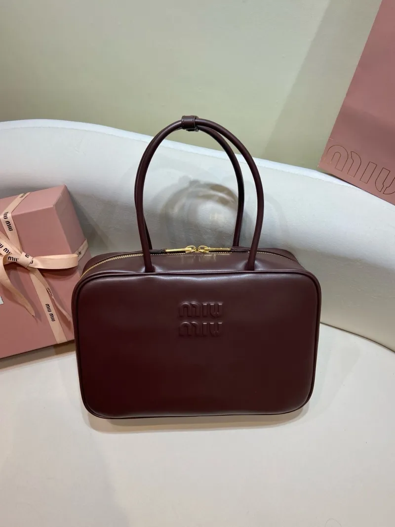 MIU MIU Dark Brown Top Handle Bag 560