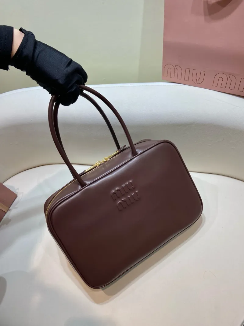 Alternative view of MIU MIU Dark Brown Top Handle Bag 560