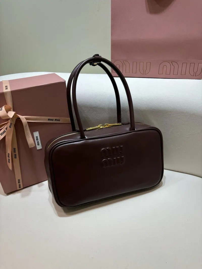 Miu Miu Dark Brown Top Handle Bag 563