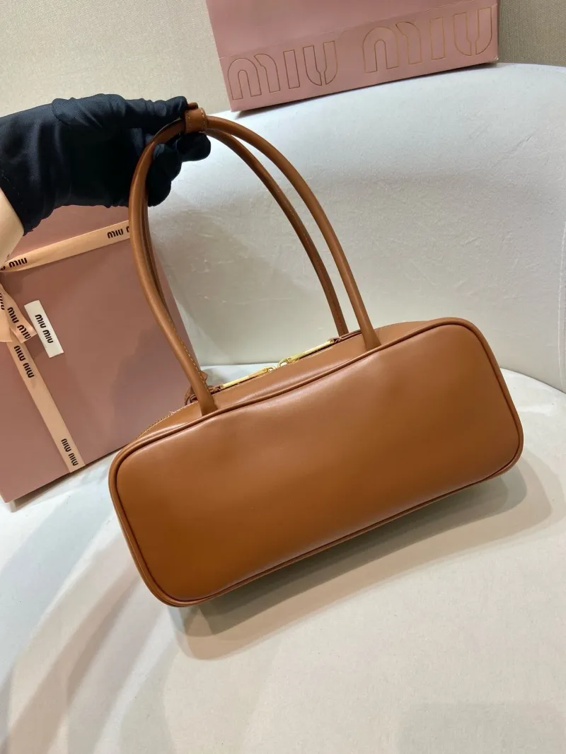 MIU MIU Brown Top Handle Bag 565 - Image 3
