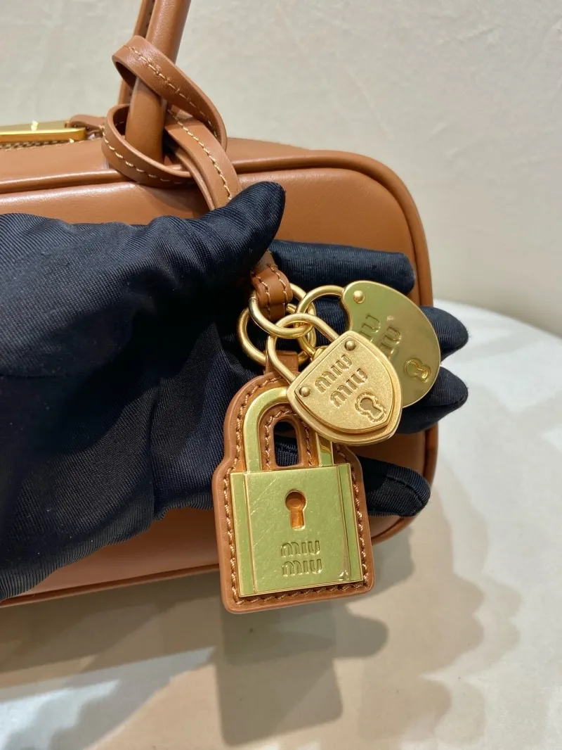 MIU MIU Brown Top Handle Bag 565 - Image 6