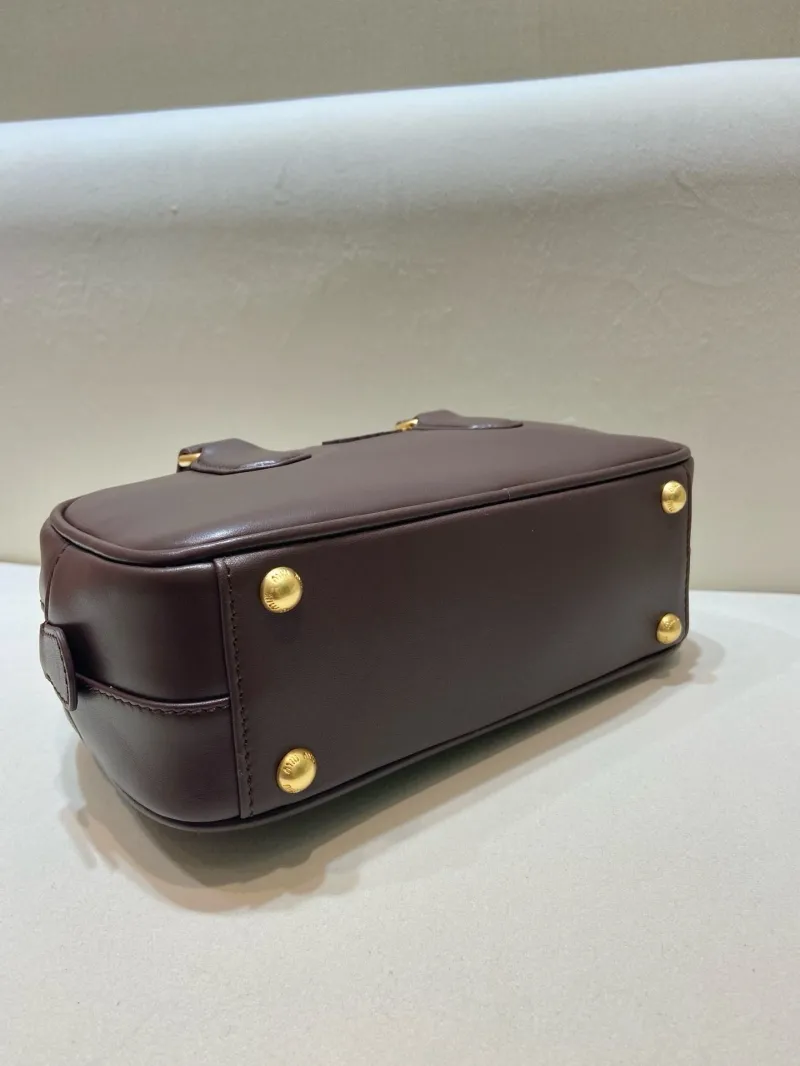 Miu Miu Brown Leather Top Handle Bag 568 - Image 5