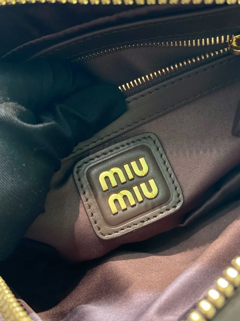 Miu Miu Brown Leather Top Handle Bag 568 - Image 9