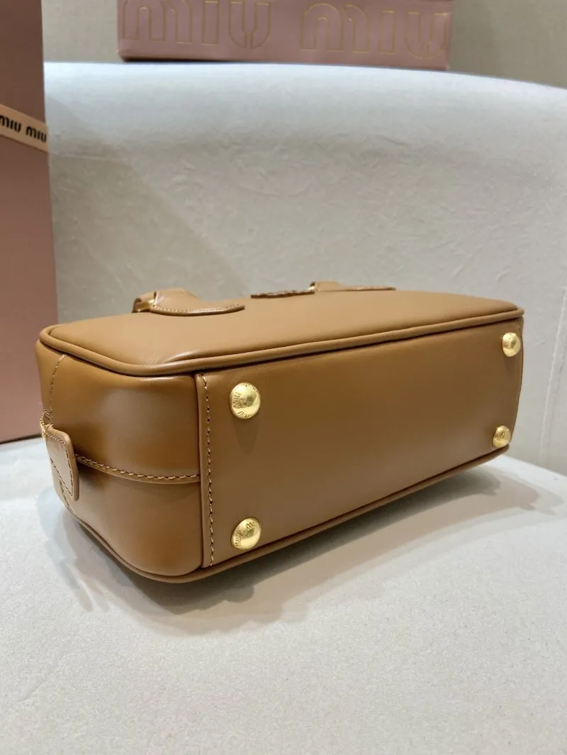 Miu Miu Brown Leather Top Handle Bag - Image 7