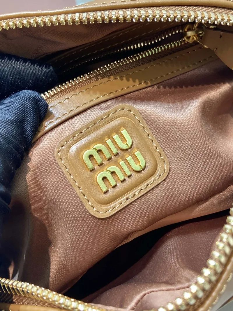 Miu Miu Brown Leather Top Handle Bag - Image 9