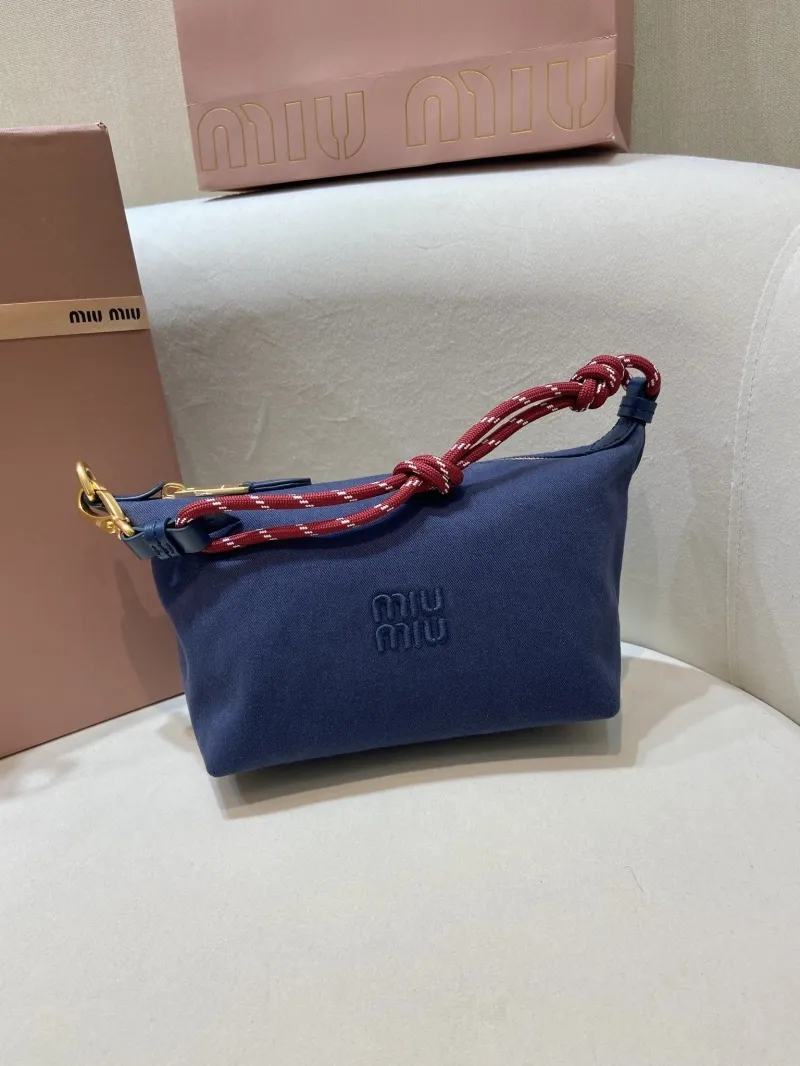 Alternative view of MIU MIU Navy Blue Top Handle Bag 572