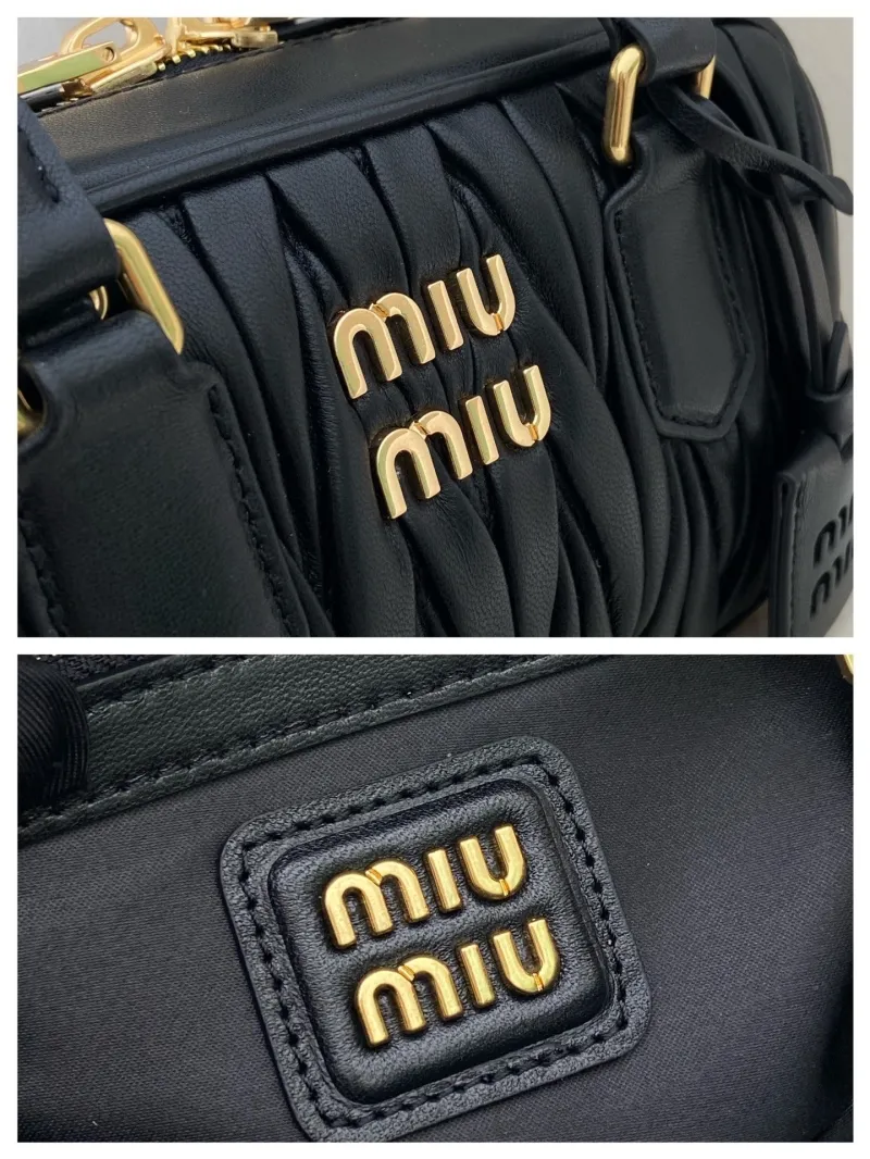 Miu Miu Black Leather Top Handle Crossbody Bag 575 - Image 9