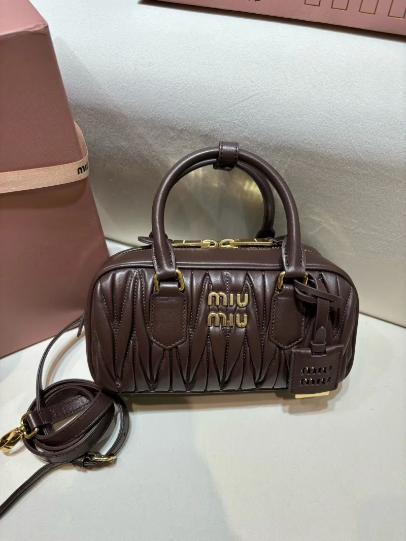 Miu Miu Brown Top Handle Crossbody Bag 577
