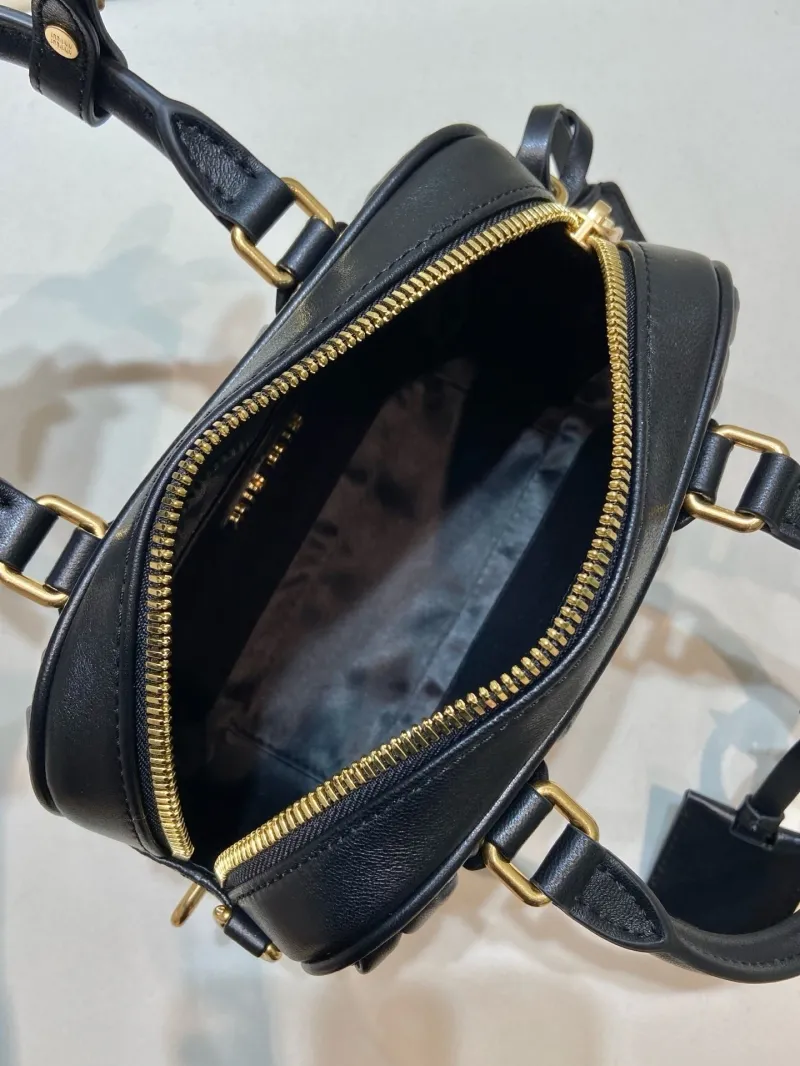 Miu Miu Black Matelasse Top Handle Crossbody Bag 578 - Image 8