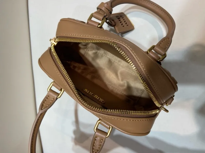 Miu Miu Brown Matelasse Top Handle Crossbody Bag 579 - Image 8
