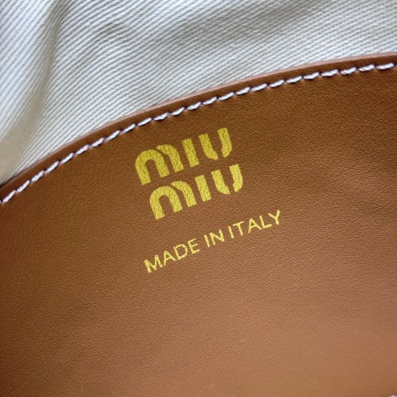 MIU MIU Black White Striped Top Handle Crossbody Bag 582 - Image 8