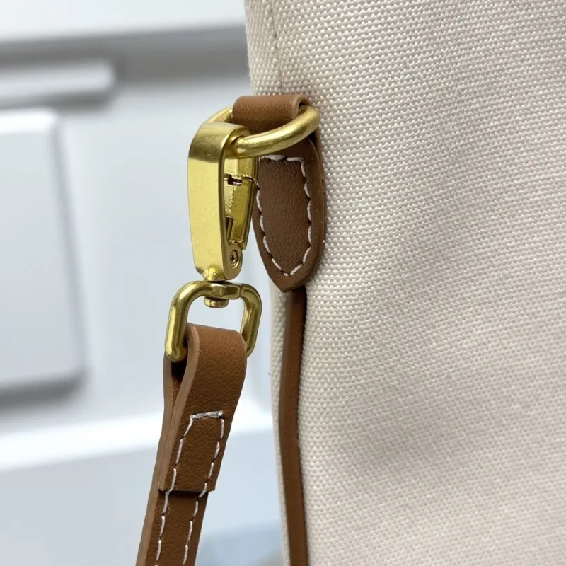 MIU MIU Beige Striped Tote Bag 583 - Image 4