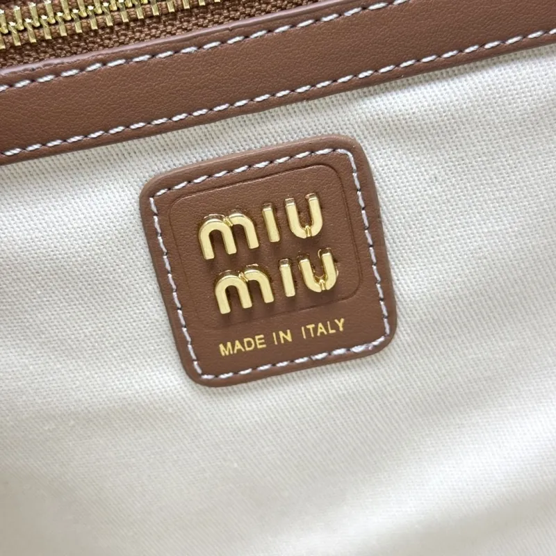 MIU MIU Beige Striped Tote Bag 583 - Image 8