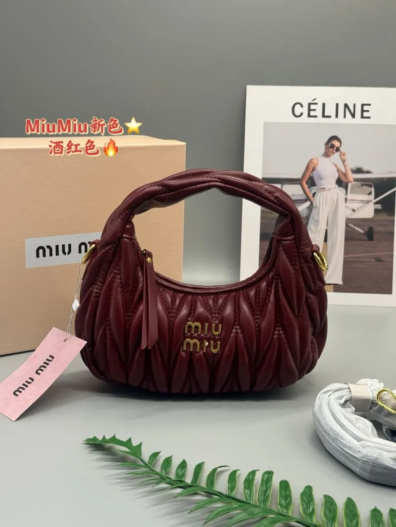 Miu Miu Burgundy Top Handle Bag 586