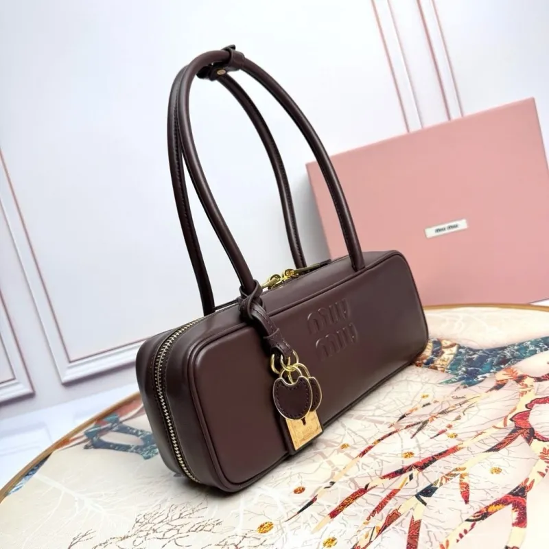 MIU MIU Brown Top Handle Bag 594 - Image 4
