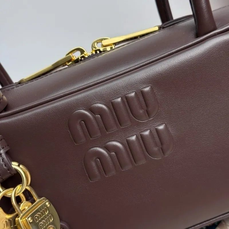 MIU MIU Brown Top Handle Bag 594 - Image 5