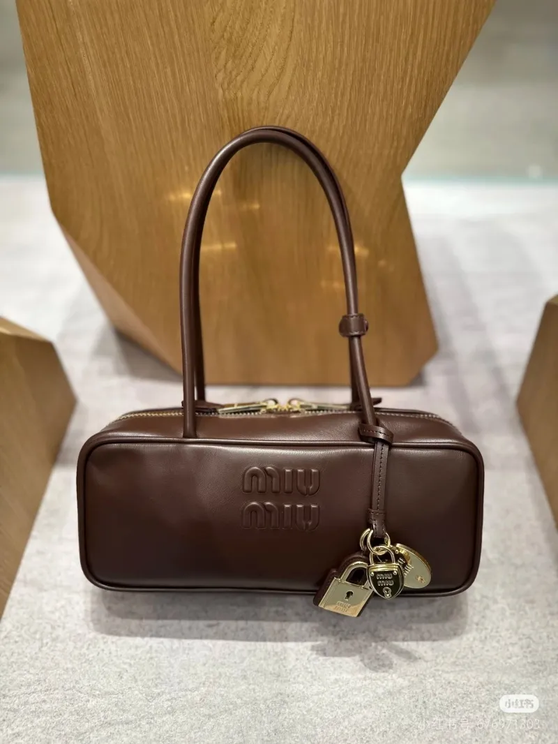 MIU MIU Brown Top Handle Bag 594 - Image 9