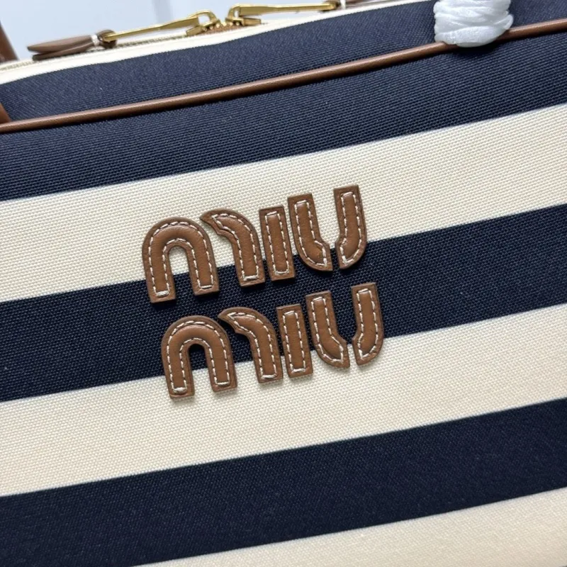 Alternative view of MIU MIU Striped Top Handle Bag 597