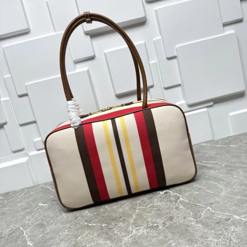 MIU MIU Striped Top Handle Bag 599 - Image 3
