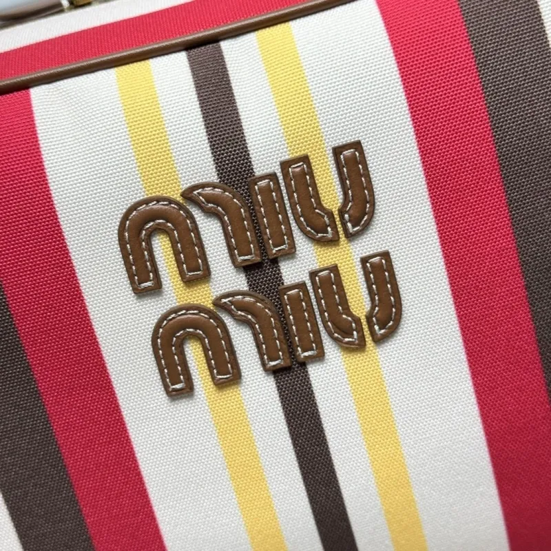 MIU MIU Striped Top Handle Bag 599 - Image 4