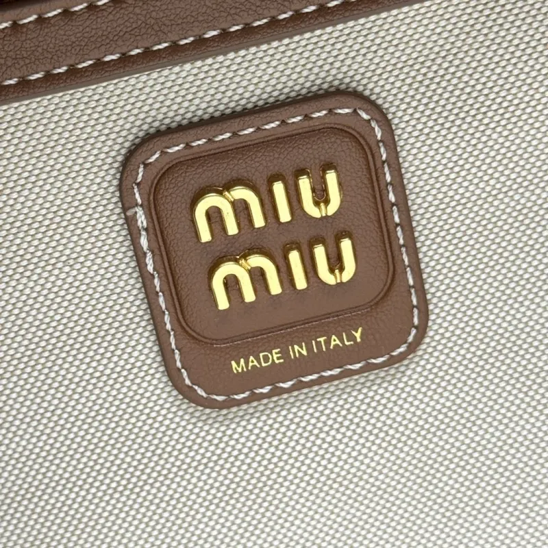 MIU MIU Striped Top Handle Bag 599 - Image 8