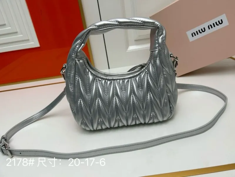 Alternative view of Miu Miu Silver Top Handle Crossbody Bag 2178