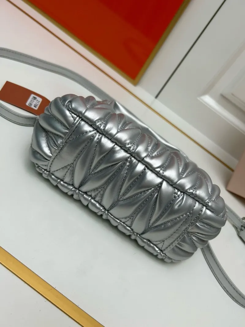 Miu Miu Silver Top Handle Crossbody Bag 2178 - Image 6