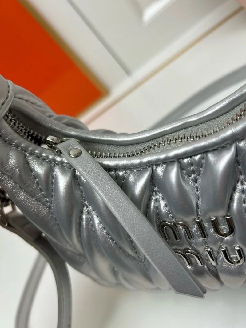 Miu Miu Silver Top Handle Crossbody Bag 2178 - Image 7