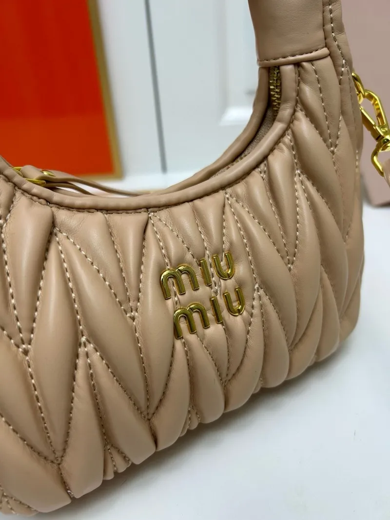 Miu Miu Beige Quilted Top Handle Crossbody Bag 2178 - Image 4