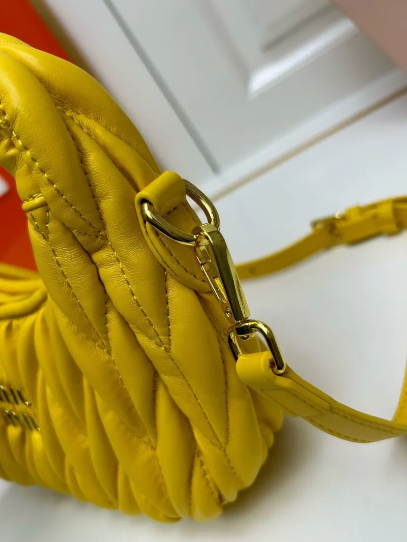 Miu Miu 2178 Yellow Mini Top Handle Crossbody Bag - Image 5