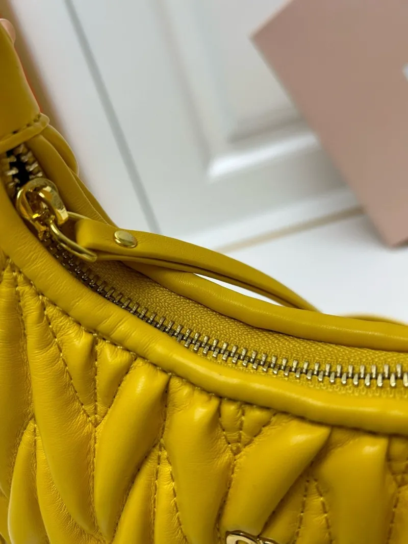 Miu Miu 2178 Yellow Mini Top Handle Crossbody Bag - Image 7