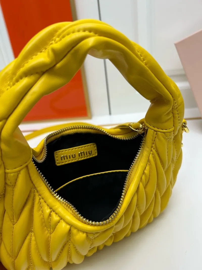 Miu Miu 2178 Yellow Mini Top Handle Crossbody Bag - Image 8
