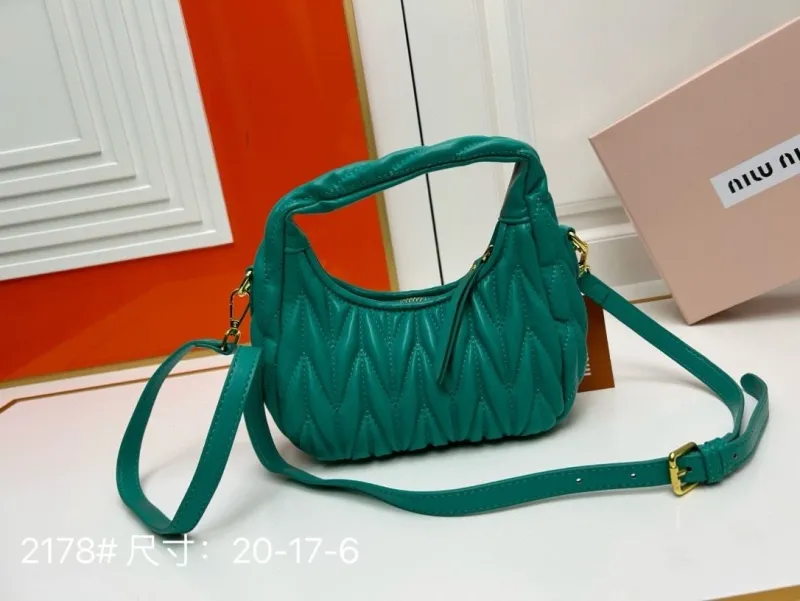 Alternative view of MIU MIU Teal Mini Top Handle Crossbody Bag 2178