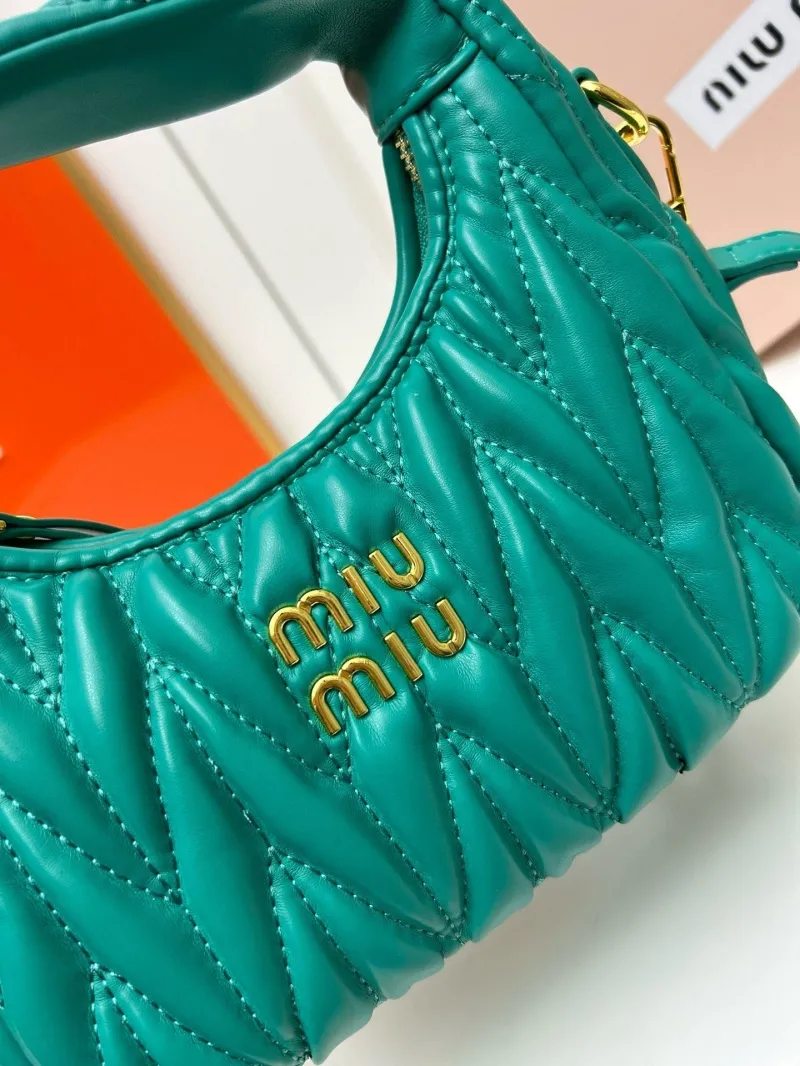 MIU MIU Teal Mini Top Handle Crossbody Bag 2178 - Image 4