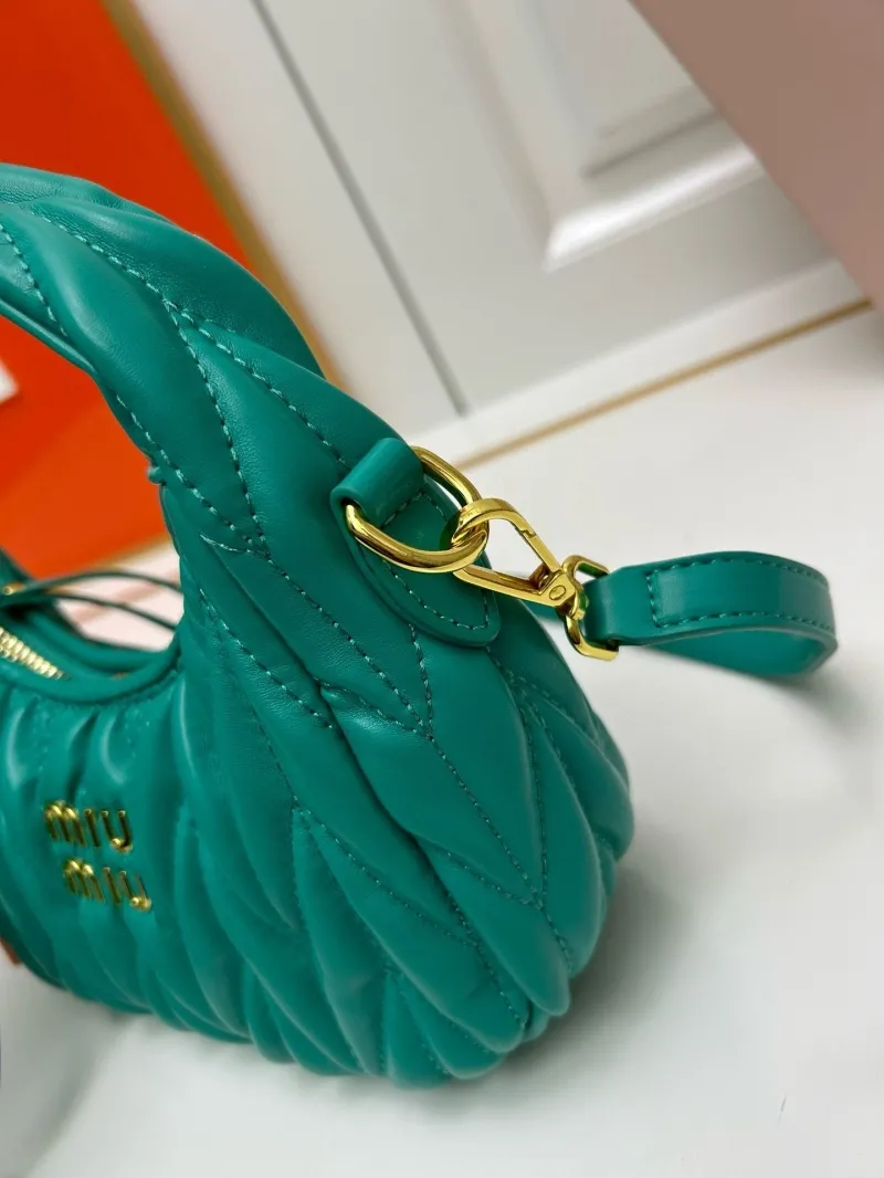 MIU MIU Teal Mini Top Handle Crossbody Bag 2178 - Image 5