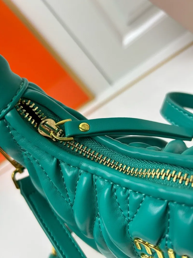 MIU MIU Teal Mini Top Handle Crossbody Bag 2178 - Image 7