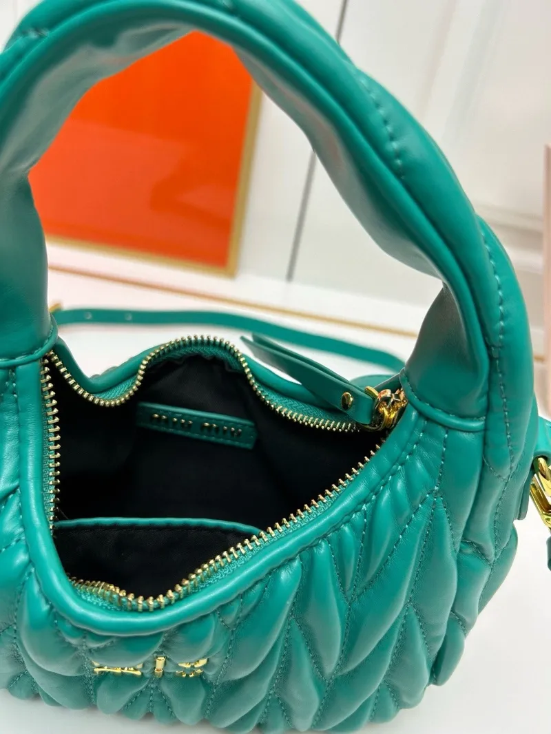 MIU MIU Teal Mini Top Handle Crossbody Bag 2178 - Image 8